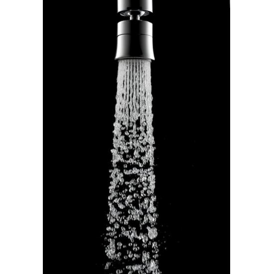 Dual mode aerator in a faucet